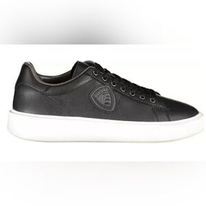 Black Leather Men's Sneakers